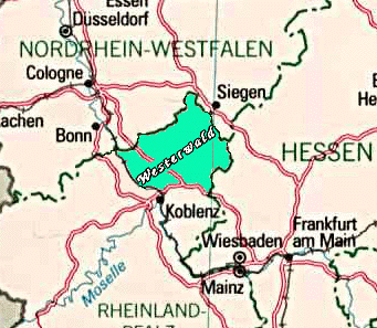 Eine Karte des Westerwalds